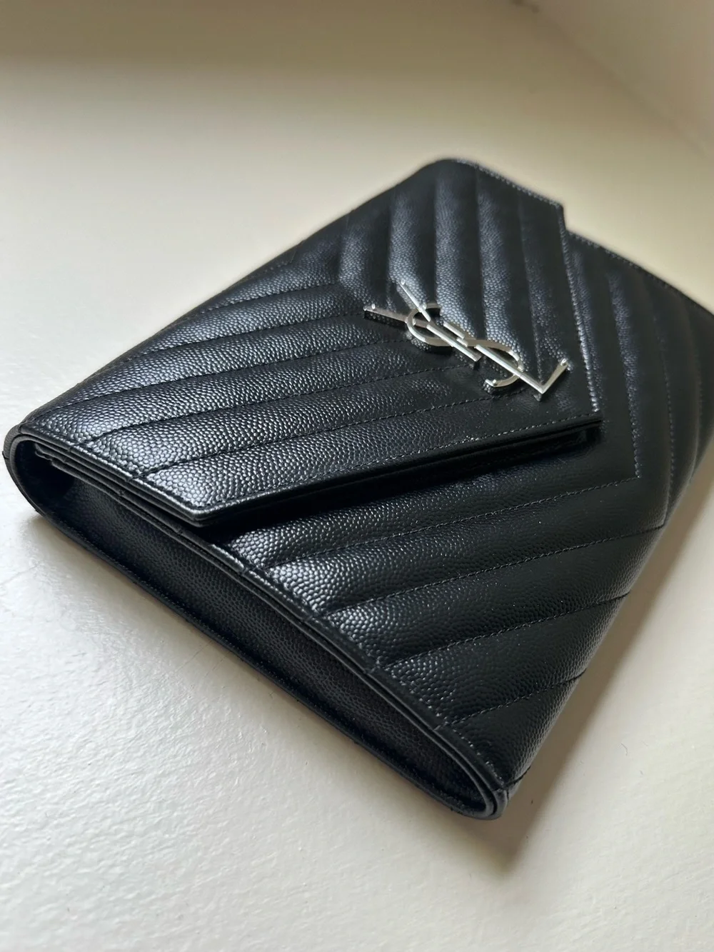 Saint Laurent Cassandre Leather Clutch - Picture 6 of 7